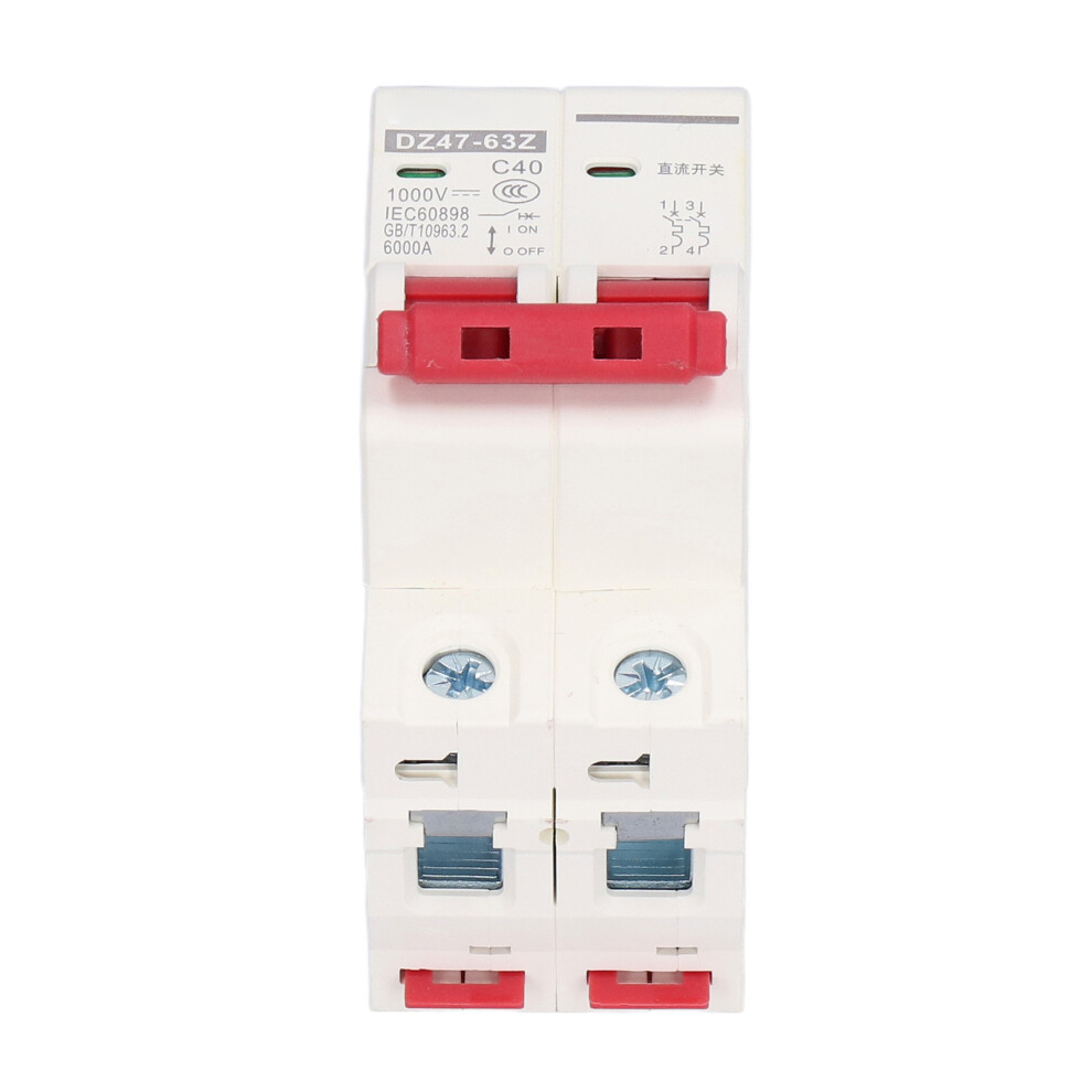 1000V Dc 2P Mini-Leistungsschalter 40A Din-Schiene Dz47-63Z Pv-Isolator 5031376716092