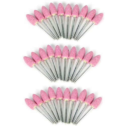 30Pcs Abrasive Mounted Stone for  Accessories Grinding Stone Wheel  for  Rotary Tools Bullet-Shape
