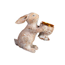 Easter Bunnies Decorations Rabbit Candlestick Candle Holders-2