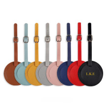 Custom Luggage Tags 4PCS Set Name Design Durable PU Leather Travel Bag Tags