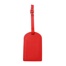 PU Leather Luggage Tag Red Boarding Pass Style for Easy Bag Identification Travel Accessories