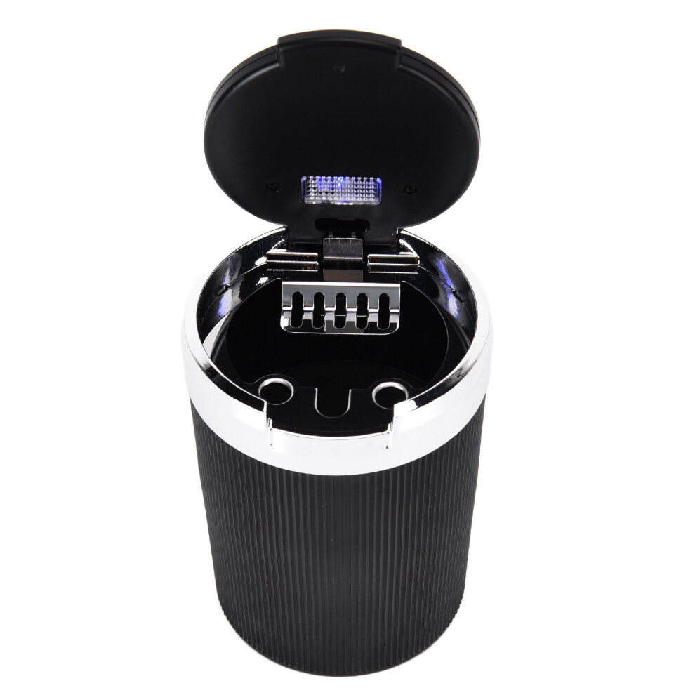 Led Car Ashtray With Lid, 3W, Stainless Steel, 108Mm Silver 8121390659042