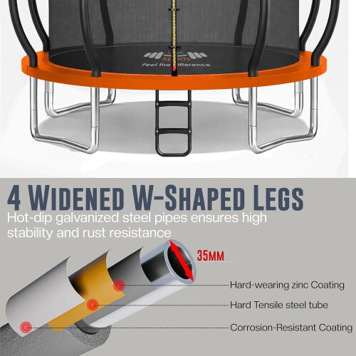 (12ft Outdoor Trampoline) 6FT 8FT 10FT 12FT Rebounder Trampoline 1