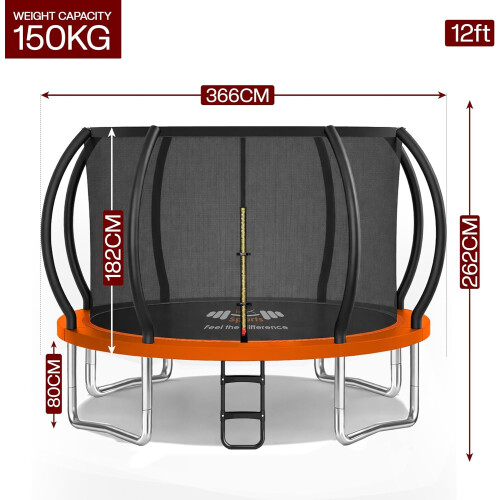(12ft Outdoor Trampoline) 6FT 8FT 10FT 12FT Rebounder Trampoline 2