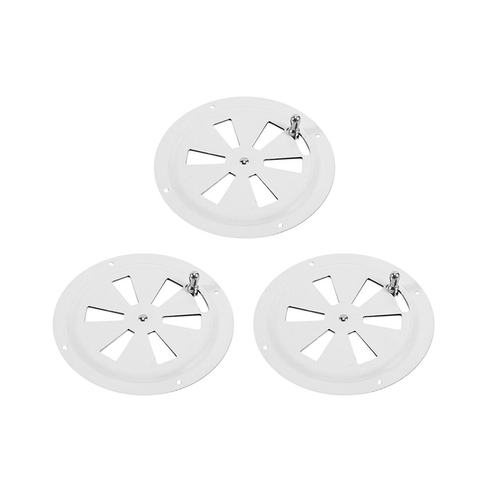 3X Round Air Louver Vent & Side Knob Opening Grille Cover Marine Boat Rv 316 Stainless Steel Ventilation Louvered Vent 6032128377478