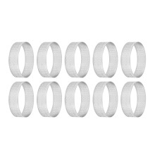 30 Stück Runde Torten Ringe mit Löchern Edelstahl Obst Kuchen Quiches Kuchen Mousse Form Küche Back Form 7 cm