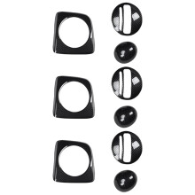 9Pcs AT Car Carbon Fiber Gear Shift Panel Cover Frame Trim RHD for 2006-2011 RHD