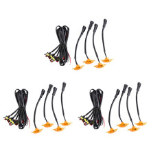 12X [ Plug &  ] Car LED Front Grille Smoked Amber Light Daytime Running Lights Lamp