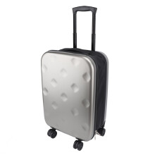 SASKATE 20 Inch Carry On Suitcase, Foldable Spinner Luggage with Password Lock, Grey Lightweight Travel Bag