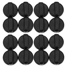 16 Pcs Kitchen 44 mm Diameter Plastic Black Button  for Gas Cooktop