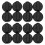 16 Pcs Kitchen 44 mm Diameter Plastic Black Button  for Gas Cooktop 2