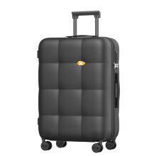 26 Inch Spinner Suitcase Black, Lightweight Durable Polycarbonate Checked Luggage with TSA Lock and 360 Wheels