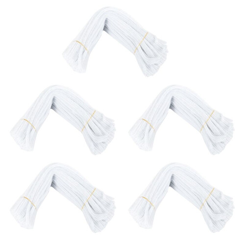 500 Pcs 30cm Creation Pipe Cleaners, White