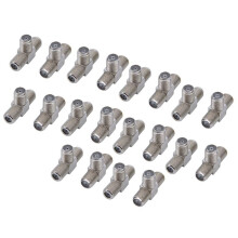 20 PCS 2-Way F-Type Combiner TV Coaxial Connectors RF Adapters Joiners