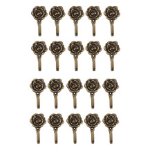 20 StÜCke Metall Rose Blume Vorhang Krawatte ZurÜCk Raffhalter Halter Wand Haken Dekor