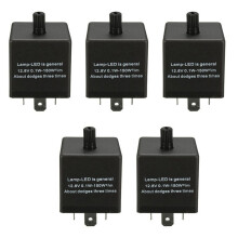 5X 12V 3 Pinos LED Relé de Pisca-Pisca de Carro Ajustável para Luz Indicadora de Mudança de Direção