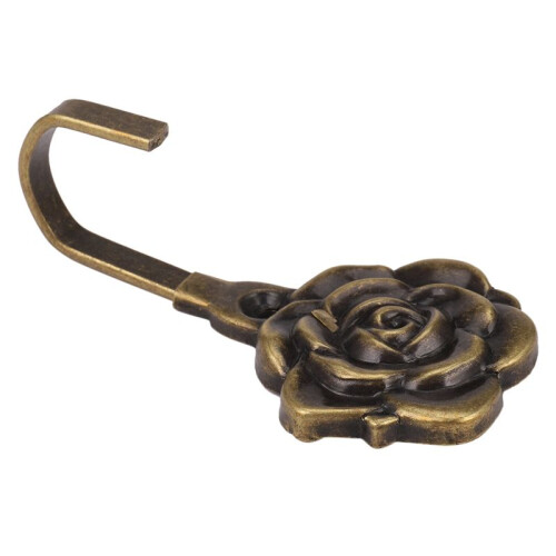 20Pcs Metal Rose Flower Curtain Tie Back Tieback Holders Wall Hooks Decor 2