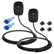 2 Pezzi SPST Interruttore A Pulsante A Forma di Goccia D'Acqua 12V-220V/10A, Interruttore Off/ per Fendinebbia, Barra Luminosa A LED