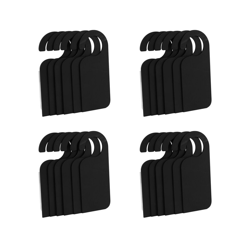 24 Pcs Wooden Door Sign Hanger Double-Sided Wood Blackboard Chalkboard Message Notes Memo Board Black 6031337479980