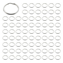 300 Pcs 20mm Outside Dia Universal Split Key Rings Keychain Holders