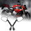 Espelho de Motocicleta AjustáVel em ÂNgulo Universal com Suporte para Guiador de 7/8 Polegadas e Parafusos de 8/10 mm para Ciclomotor de Scooter de 5