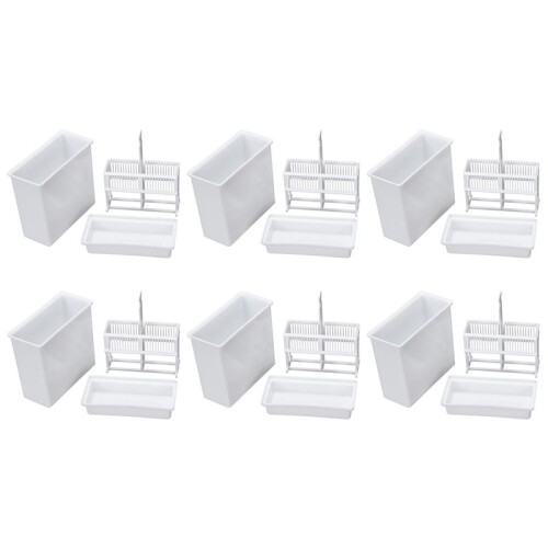 6X 2 in 1 White 24 Pieces Microscope Slides Staining Rack Dish Set 1