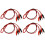 4X 1M Double-End Alligator Clips Test Lead Jumper Wire 1