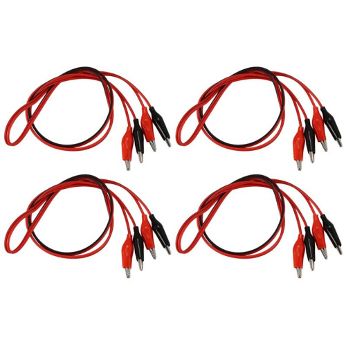 4X 1M Double-End Alligator Clips Test Lead Jumper Wire