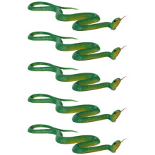 5X Serpent de Simulation En Caoutchouc Jouet D'Astuce - Vert