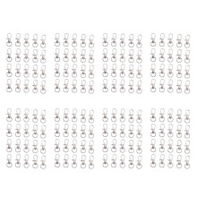 160Pcs Metal Lobster Trigger Swivel Clasp Hooks Clip Buckle Jewellery Making Arts Crafts Key Ring Keychain 35mm