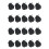 50mm Roues de Roulettes de Chaise de Bureau - Ensemble de 20 - Noir 1