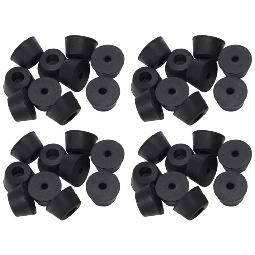 40 Pcs 21 x 12 mm Conical Recessed Foot Feet Rubber Buffer Material: Rubber