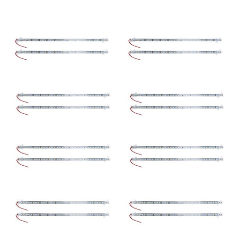 16X 50CM 12V 36 LED 5630 SMD Hard Strip Light Aluminum Shell with End Cap White