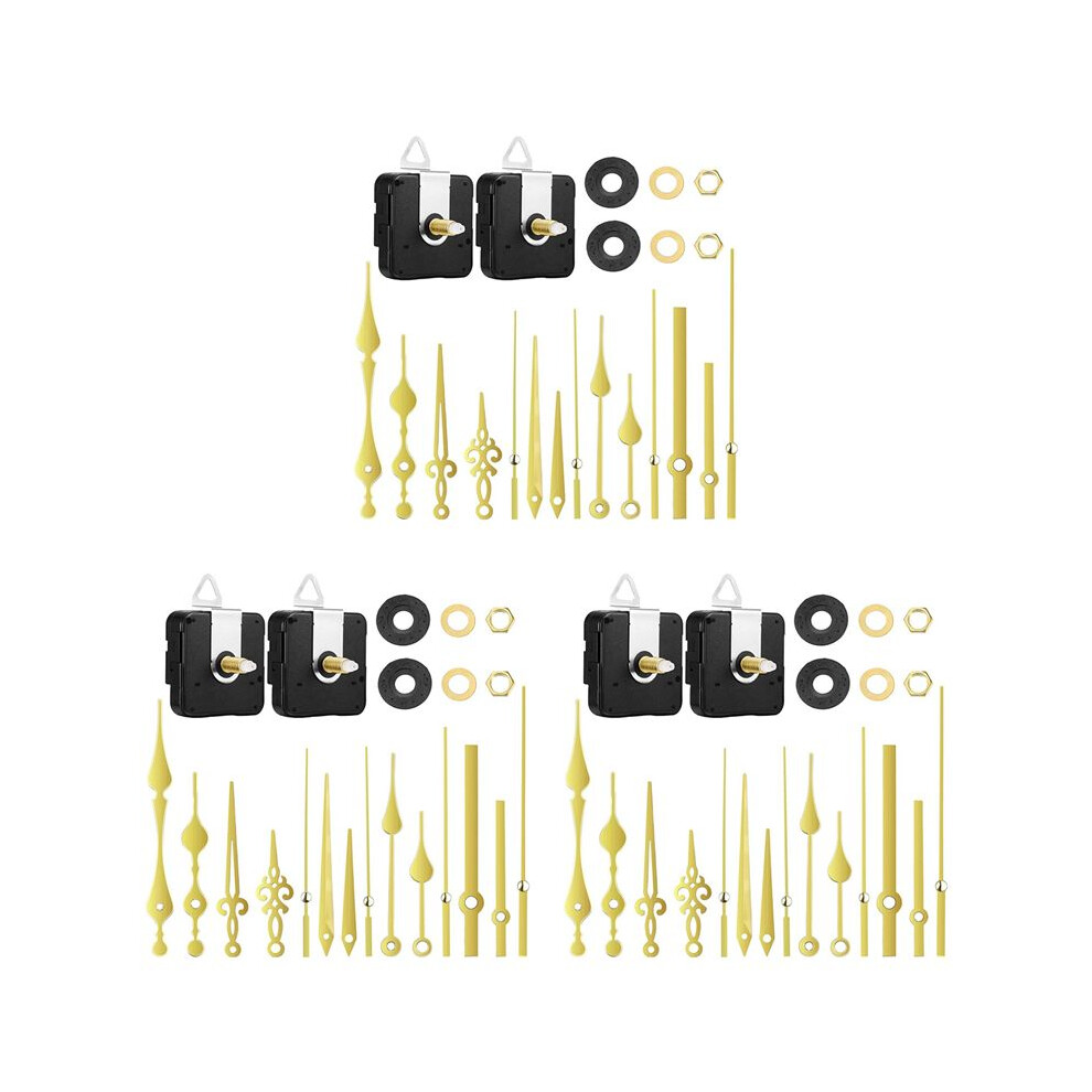 Photos - Cutting Disc 6Pcs 20mm Clock Movement Mechanism Quartz Diy Clock Movement with 15 Gold Pairs of Hands Clock Repair Parts Replacement