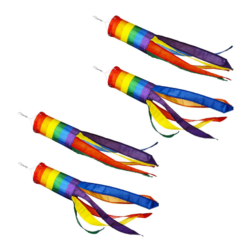 4 Pieces Windsock Colorful Hanging Decoration Windsock For Outdoor Hanging 6032340296861