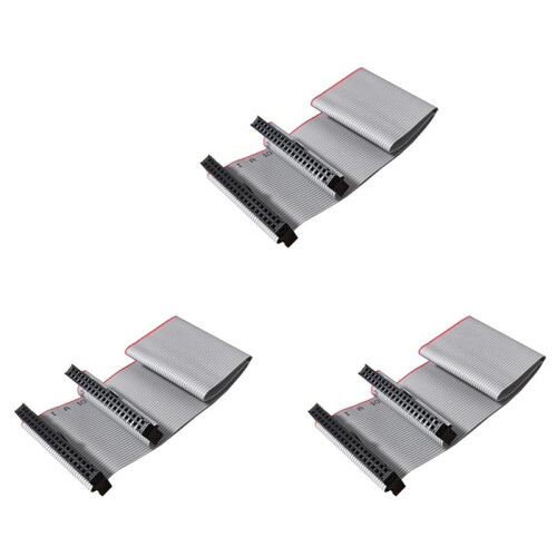 3X 40 Pin Replace Data Cable Female to Female IDE Cable Dual Row IDE Data Extension Cable 30cm for Server Hard Disk