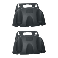 2X Suporte de Mangueira Montado Na Parede para Mangueira de Jardim Carretel de Tubo Suporte Suporte de Armazenamento de Cabo para Suporte de Mangueira