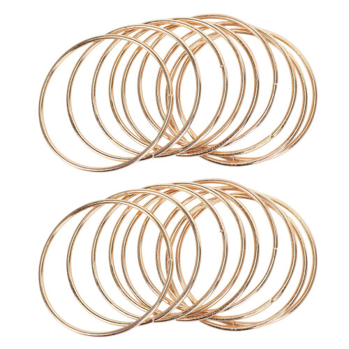 Pacote de 20 Polegadas de Ouro Dream Catcher Metal Rings Hoops Macrame Ring para Dreamcatchers e Artesanato