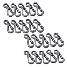 40PCS/ Spring Backpack Clasps Climbing Carabiners EDC Keychain Camping Bottle Hooks Survival Gear - Grey