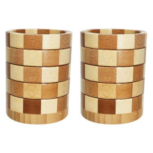2X Soporte para Cubiertos de Bambú, Organizador de Cubiertos, Soporte para Utensilios para Encimera de Cocina, Organizador de Utensilios de Cocina de