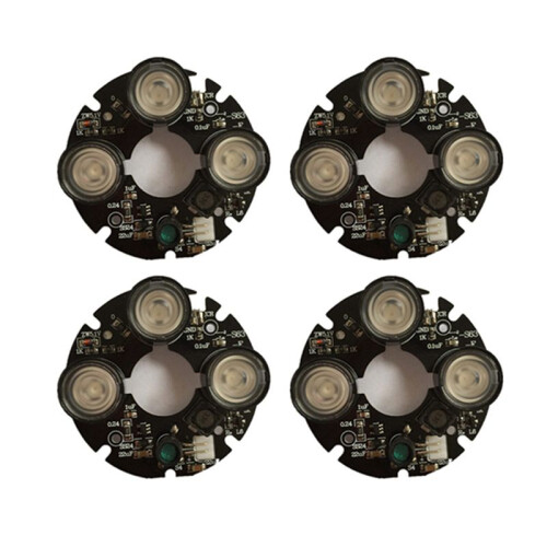 4X 3 Array IR Led Spot Light Infrared 3X IR LED Board for CCTV Cameras Night Vision (53mm Diameter)