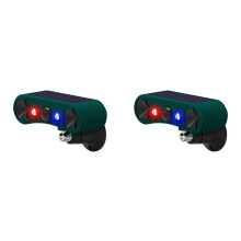 2X Alarme Solar Atualizado, Repelente de Animais, Sensor Infravermelho, Alarme de Som e Luz para Assustar Javalis e Expulsar Doninhas