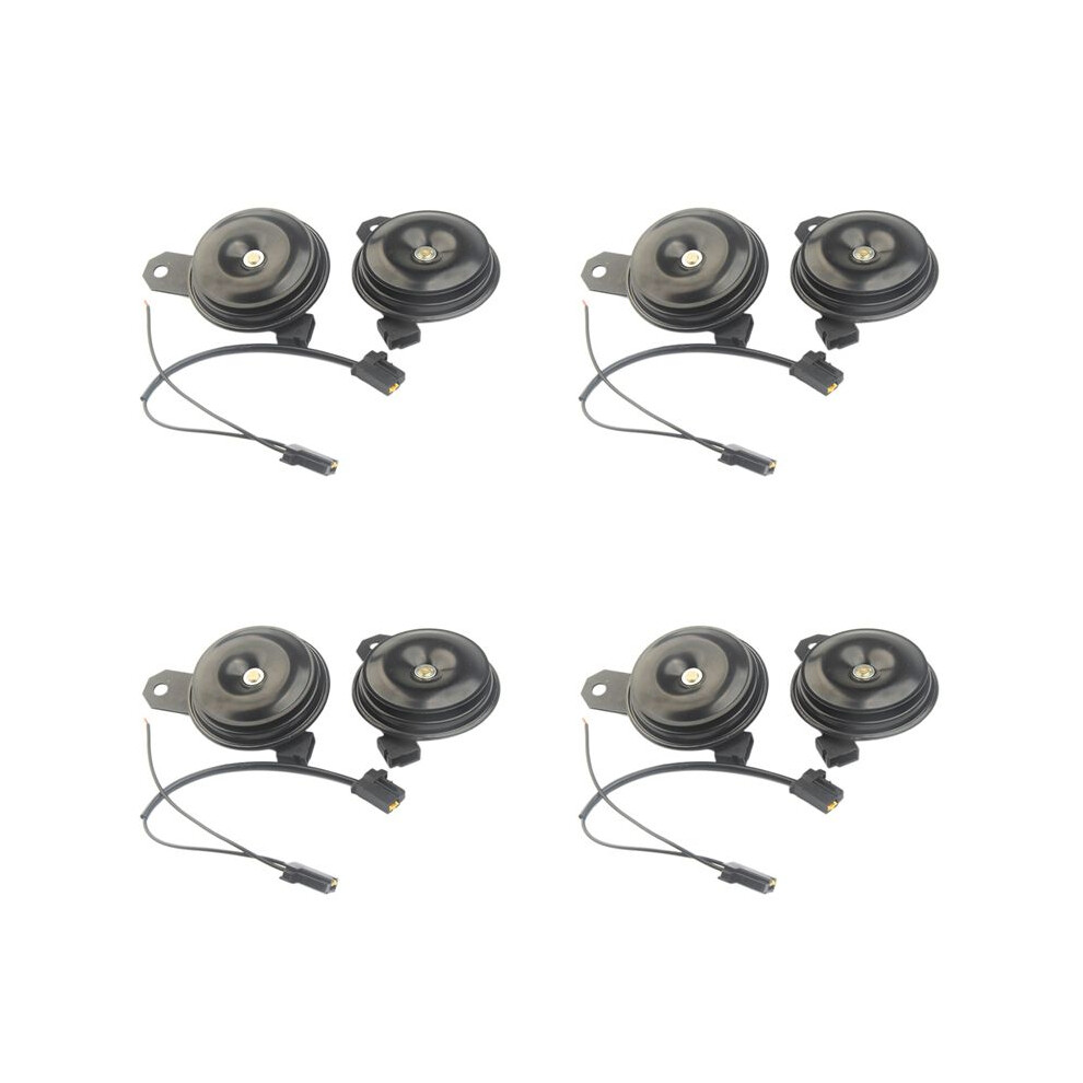 8Pcs Universal Electric Vehicle Horn 12V For Rav4 Crown Camry Levine Reiz 2019 Black 6032797436148