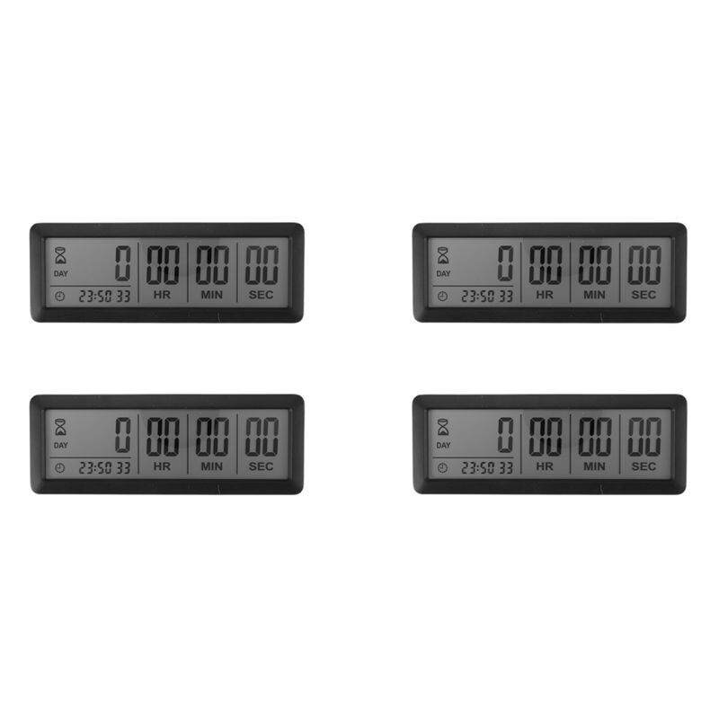 4X Digital Countdown Days Timer Clock - 999 Days Count Down Clock Timer ...