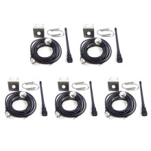 5X VHF Marine Antenna 156-163Mhz Rubber Waterproof Mast Aerial with 5M RG-58 Cable for Boat Sailboat Yacht