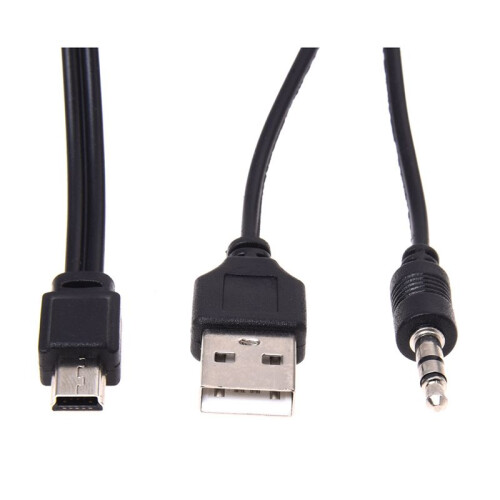 4pcs 3.5mm Aux USB2.0 Male  5 Pin USB Portable Speaker Audio Cable 1