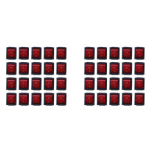40 X Red Illuminated Light /Off DPST Boat Rocker 16A/250V 20A/125V AC