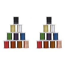 20 Rouleaux Cordes Fils pour en Cuivre 0,3mm DIY Fabrication de Bijoux Couleur Mixte