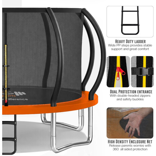 (8ft Outdoor Trampoline) 6FT 8FT 10FT 12FT Rebounder Trampoline 1
