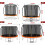(8ft Outdoor Trampoline) 6FT 8FT 10FT 12FT Rebounder Trampoline 4
